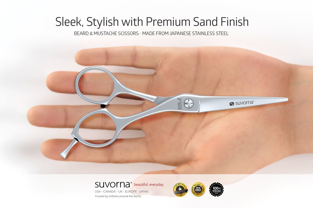 Suvorna Crane 5 Mustache And Beard Scissors